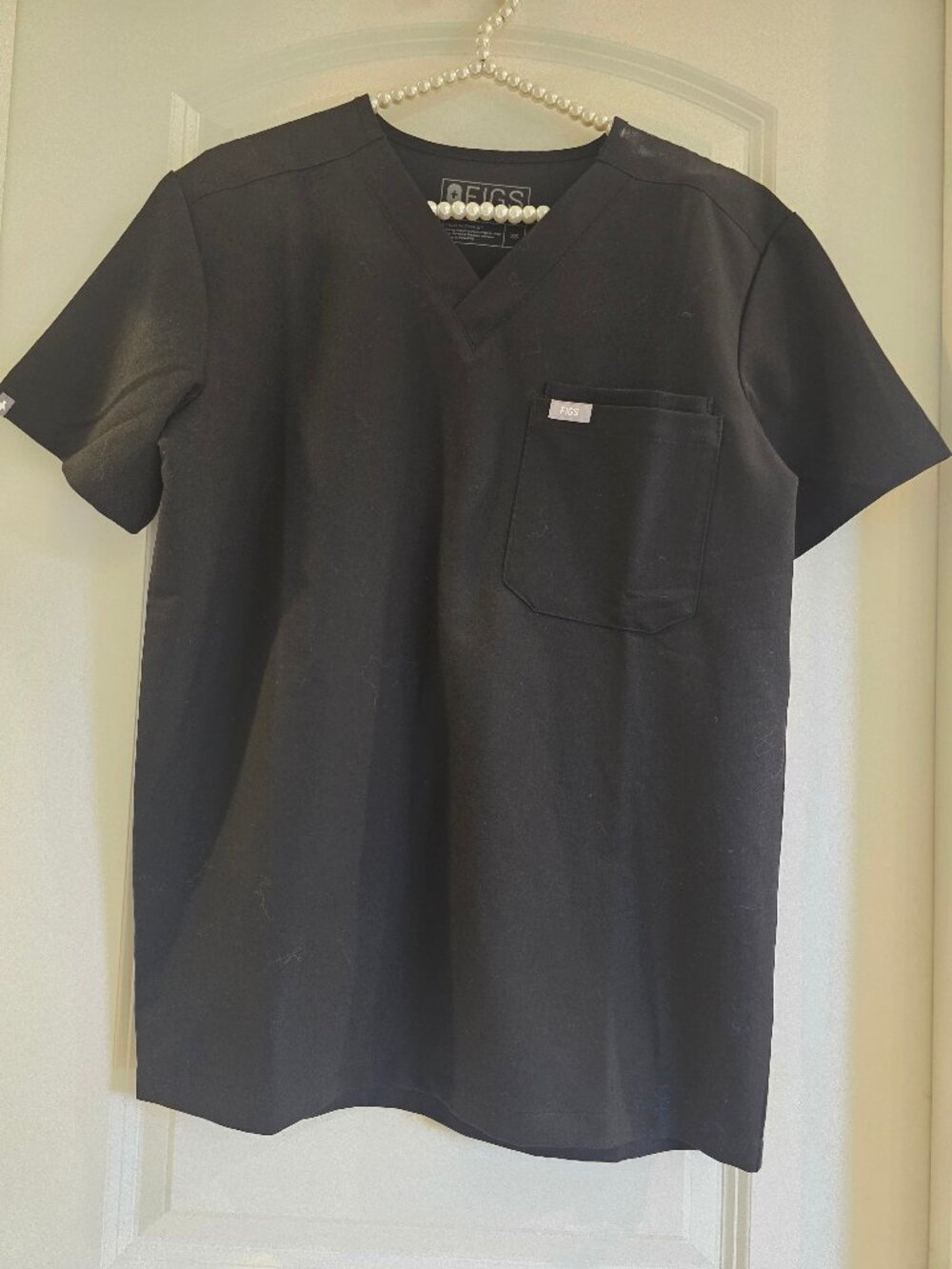 Figs Black Catrina Scrub Top Size XS